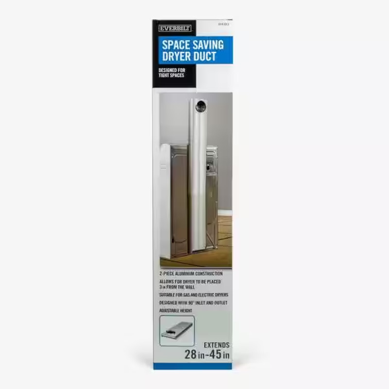 Everbilt 28 in - 45 in. Adjustable Space Saver Aluminum Dryer Vent Duct gallery