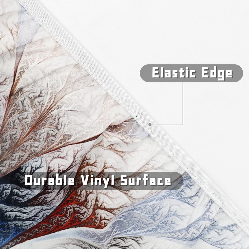 Round Fitted Elastic Tablecloth Round Outdoor Tablecloth Fitted Table Cover f... gallery