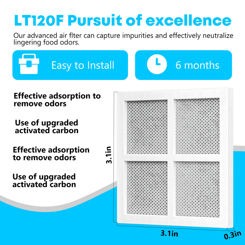 6 Pack LT120F Refrigerator Air Filter Replacement for ADQ73214404, Kenmore LG gallery