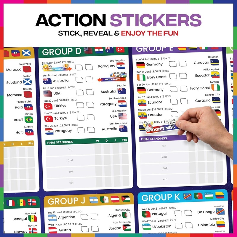 World Cup Wall Chart 2026 Interactive Kit Edition – A1 Soccer Tournament Wal... gallery