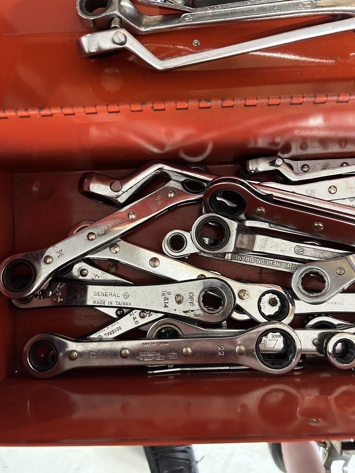 Lang Tools 11307 5-Piece Metric Offset Ratchet Ratcheting Box Wrench Set - USA gallery