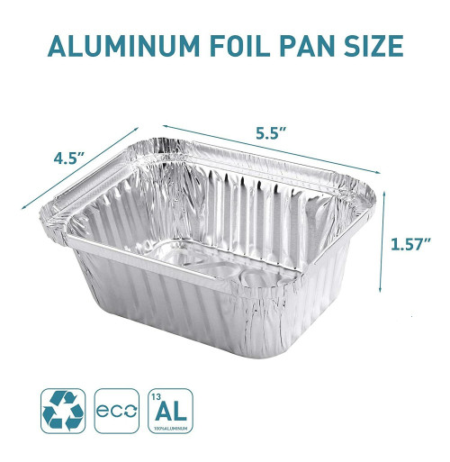 40 Pack Food Storage Take Out Containers With Dom Lids Disposable 1Lb Oblong Pan gallery