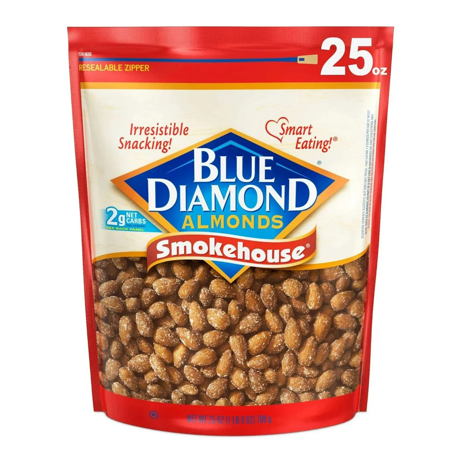 Blue Diamond Almonds, Smokehouse Flavored Snack Nuts for Healthy Snacking, 25 oz gallery