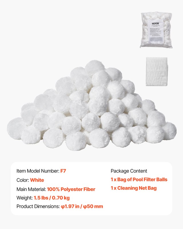 Pool Filter Balls for Sand Filter Pump 1.5 lbs Reusable for Swimming Pool gallery