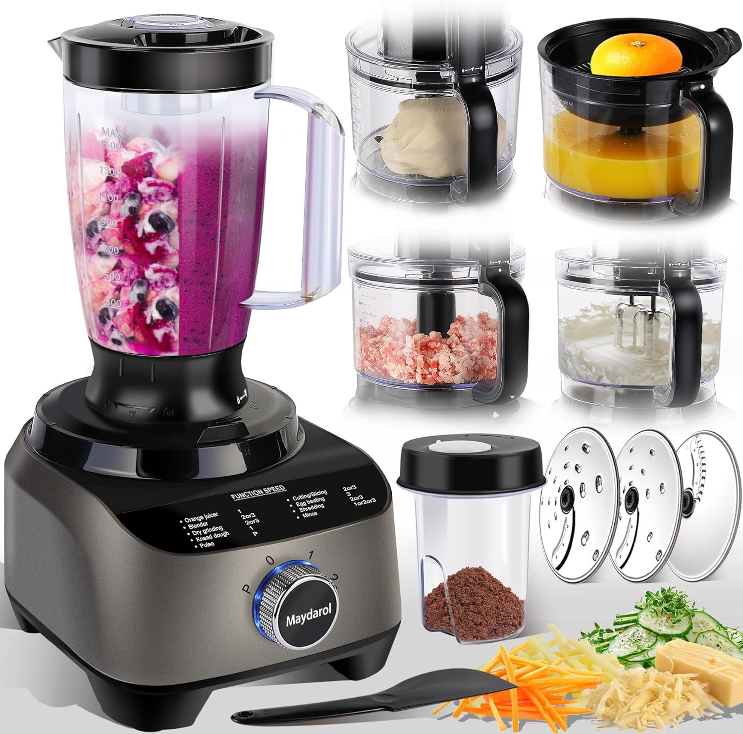 11 in 1 Food Processor Blender Combo 51oz Juice Blender gallery