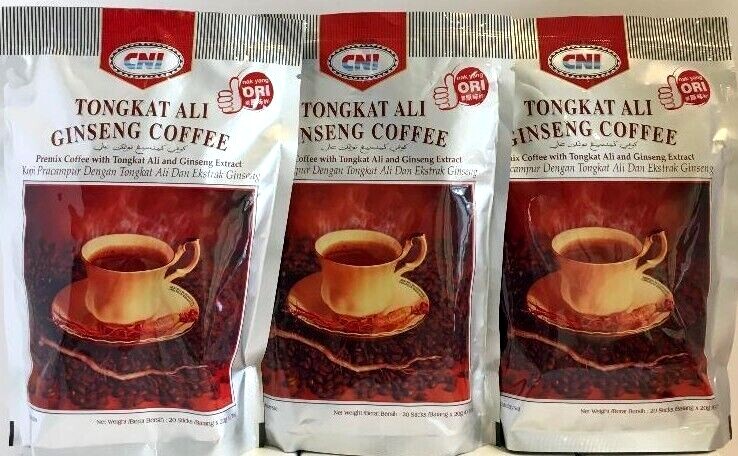 CNI Ginseng Extract Instant Coffee 20 Sticks x 20g ( Pack of 3 ) ~ US SELLER gallery