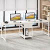 79 Inch Extra Long Desk with 2 Drawers 2 Person Desk Double Office Computer Desk gallery