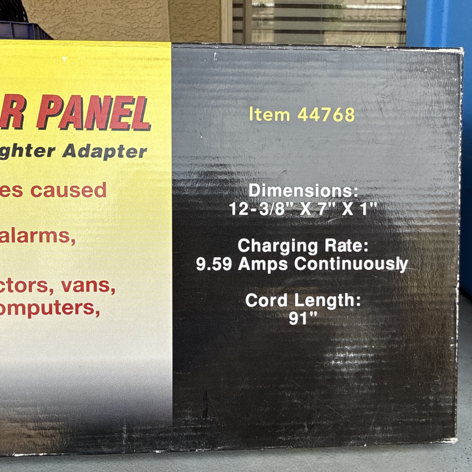 12V 1.5W Amorphous Solar Panel Battery Maintainer w/ Lighter Plug NEW gallery