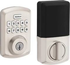 Kwikset Powerbolt 250 Electronic Lock Satin Nickel Finish-open box