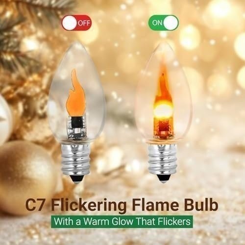 Tupkee LED Flickering Flame Bulb – C7, E12 Base, 0.06 Watt, Flicker Flame LED... gallery
