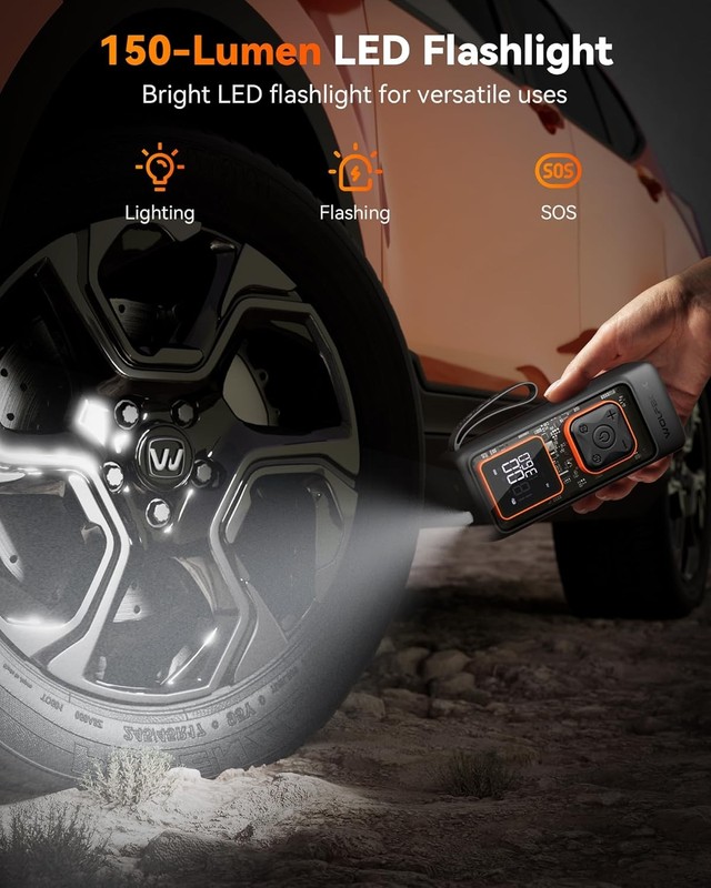 WOLFBOX Tire Inflator Air Compressor 150 PSI Portable Air Pump for Car Tires gallery