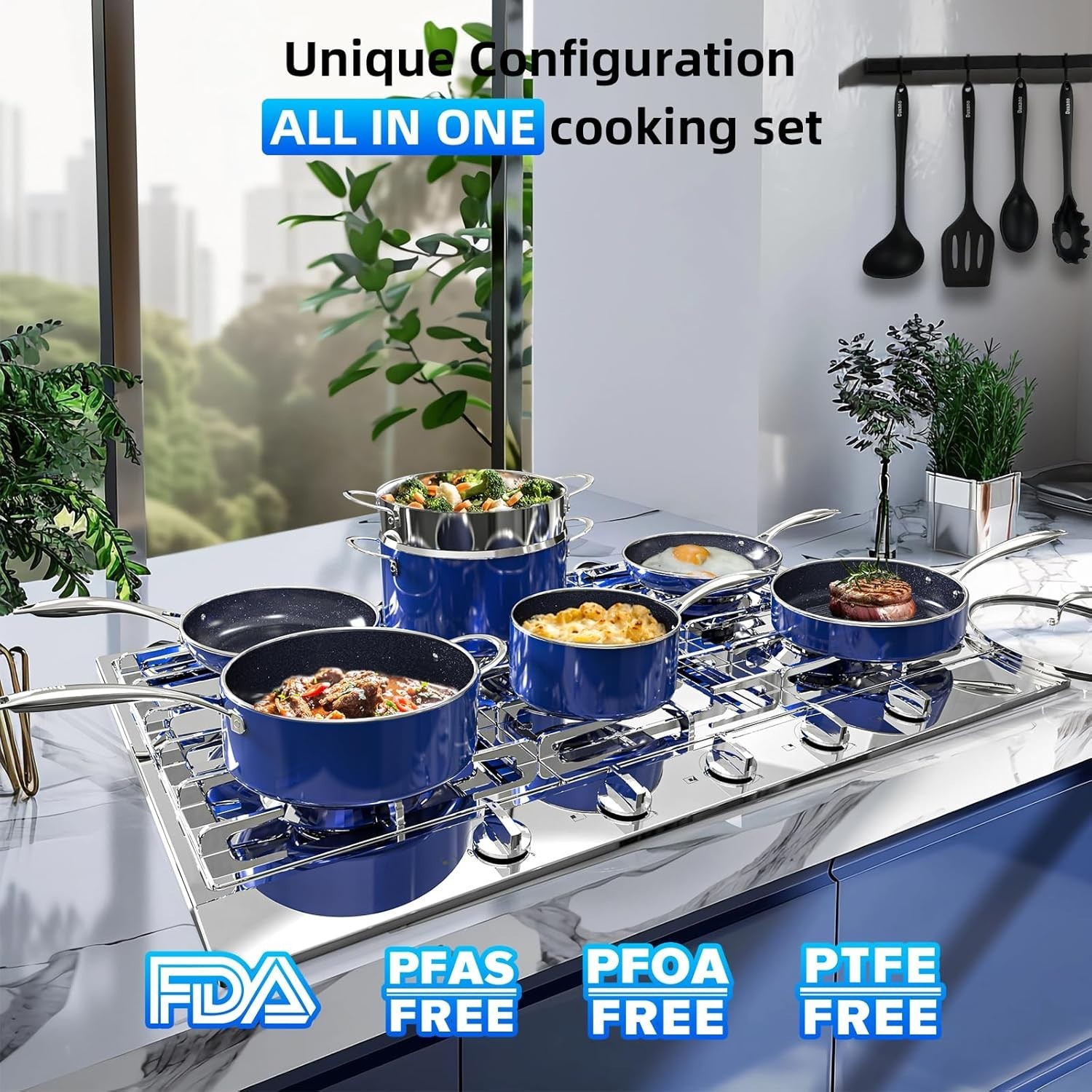 Deluxe DUXANO 14PC Healthy Pots and Pan With 9H Anti-scratch Coating - High End gallery