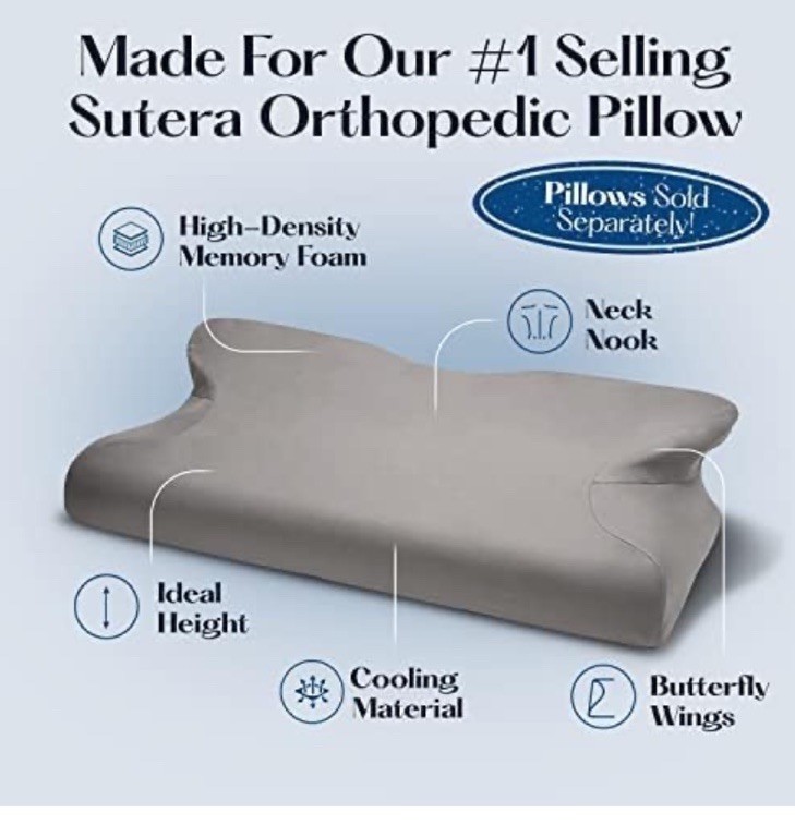 Sutera Dream Deep Pillow Case - Silver Threaded Antimicrobial Pillow Case - New gallery