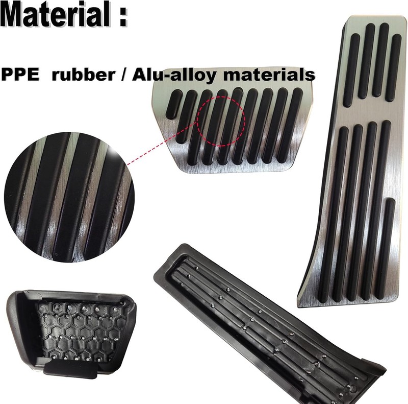 Foot Pedal Pads kit Compatible with BMW 3 4 5 7 Series X3 X4 X5 X6,Auto No Drill gallery