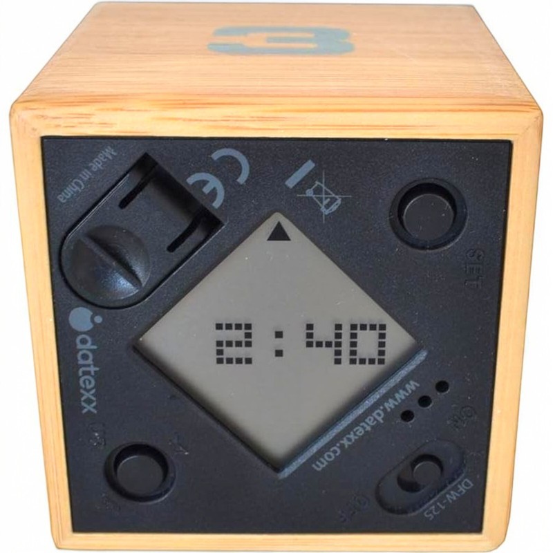 Datexx Bamboo Time Cube Timer 1-2-3-4 Min Digital Focus Productivity Tool Wood gallery