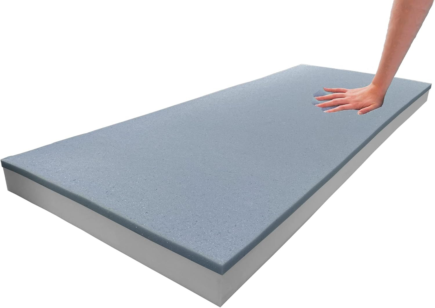 High Density Gel Memory Foam Cushion for Couch and Chair Upholstery 2"x24"x72 gallery