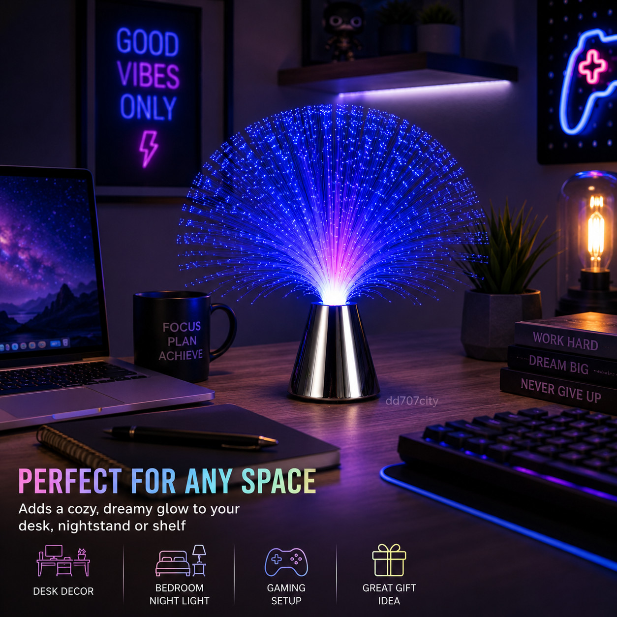 Multicolor Fiber Optic Lamp Light Holiday Wedding Centerpiece Fiberoptic LED gallery