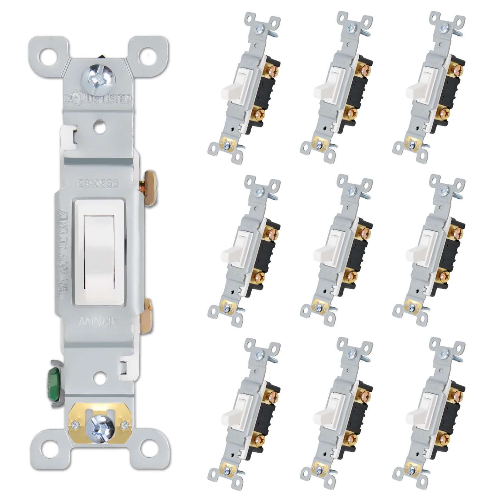 Quiet Toggle Light Switch 15a 120v Ac Residential & Commercial Grade Ul Listed gallery