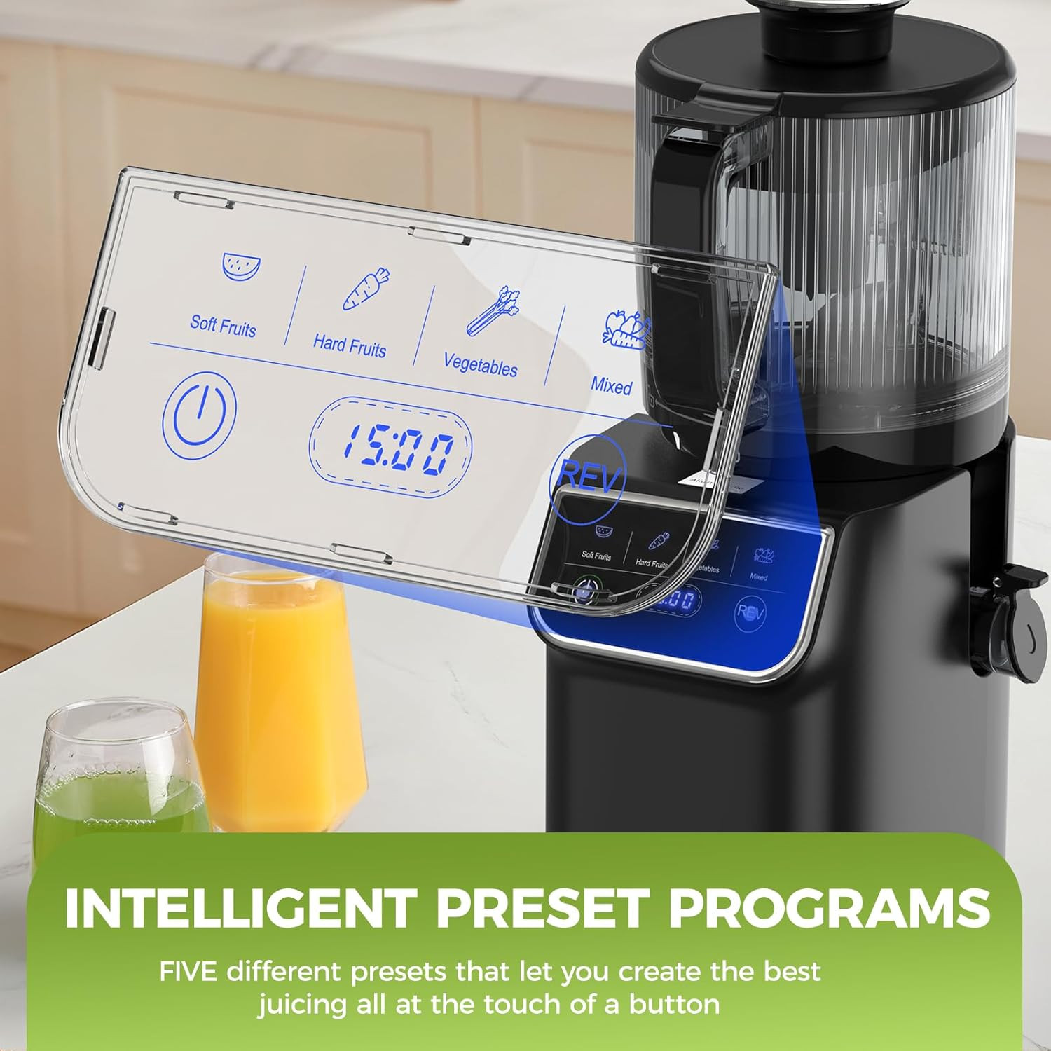 Premium Cold Press Juicer, 100Oz Capacity, Easy Clean & Quiet Operation gallery