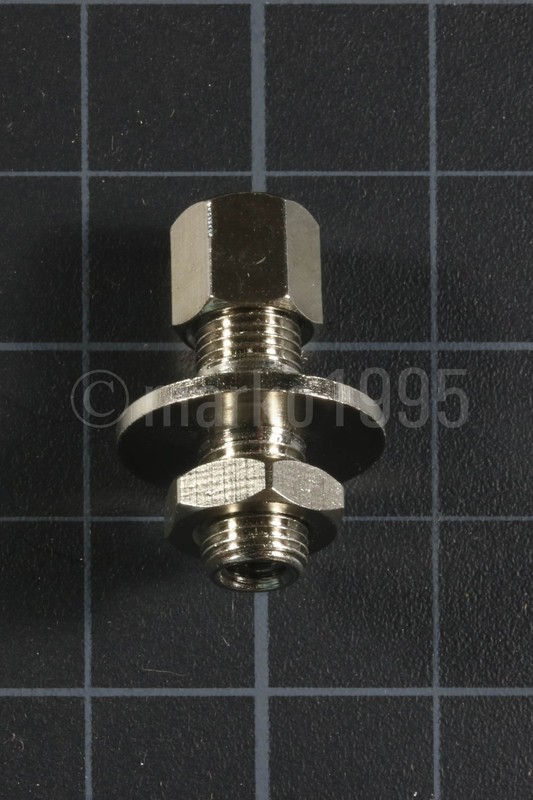 Nickel Plated Brass Bulkhead Panel Mount Air Compressor Tank Fill Valve Schrader gallery
