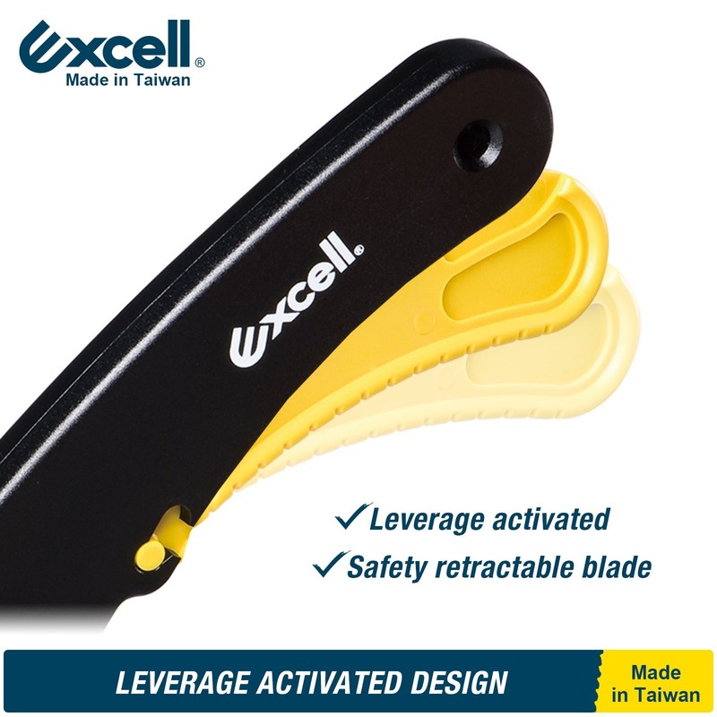 Excell Action Utility Knife Safety Lock Heavy Duty Retractable w/ 3 Blades gallery
