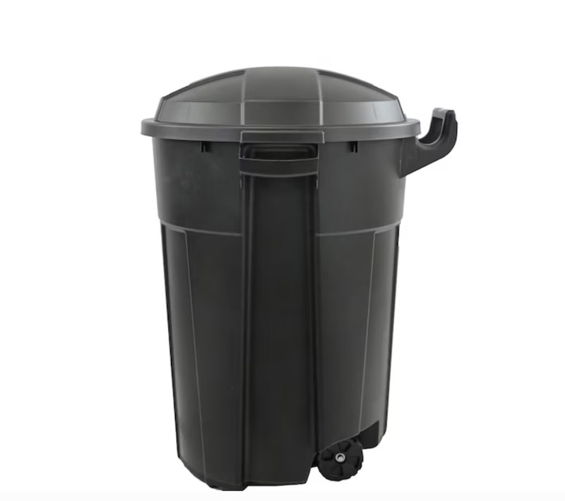 Project Source Black 32 Gal Wheeled Trash Can Detached Lid gallery