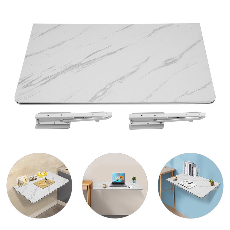 Folding Wall Desk Wall-mounted Foldable Table Wall Mounted Laptop Table Desk gallery