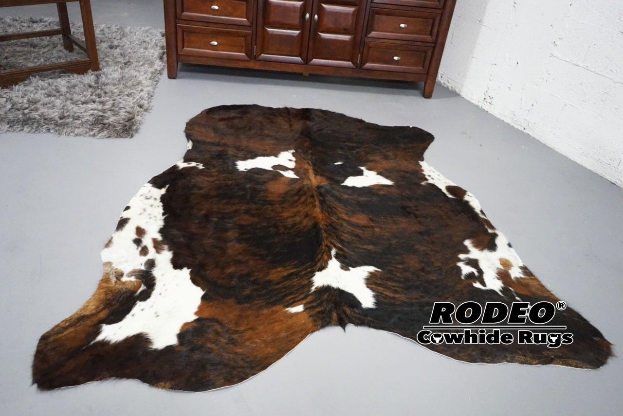 Dark brindle RODEO Cowhide Rug size approx XL 6x7 ft gallery
