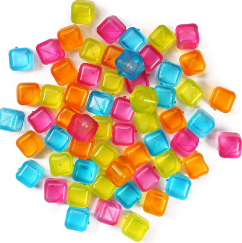 Reusable Plastic Ice Cubes For Cold Drinks Assorted Colors BPA Free 30pcs gallery