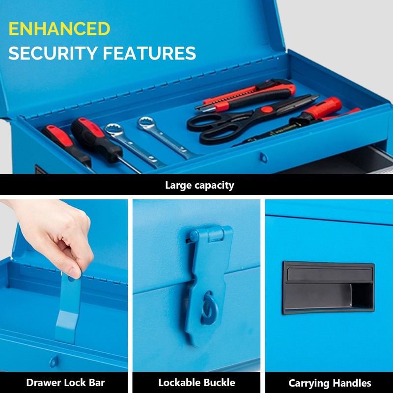 5-Drawer Rolling Tool Chest Tool Storage Cabinet with Detachable Top & Shelf gallery