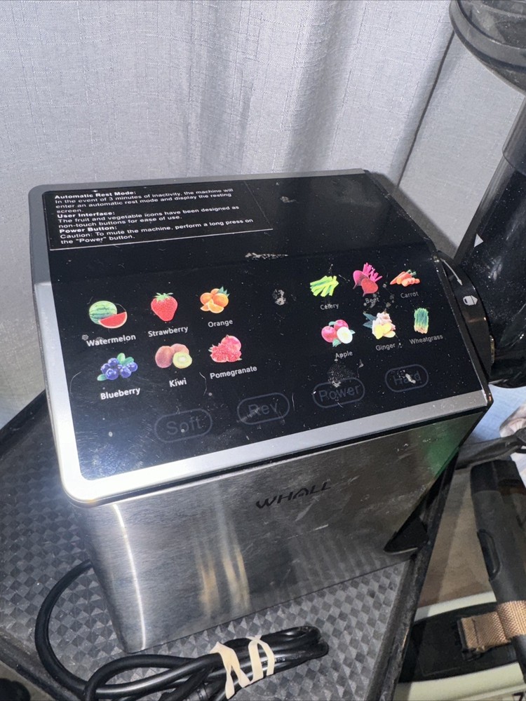 Whall Slow, Masticating & Cold Press Juicer Machine, 2 Speeds ZM1523 - SILVER
