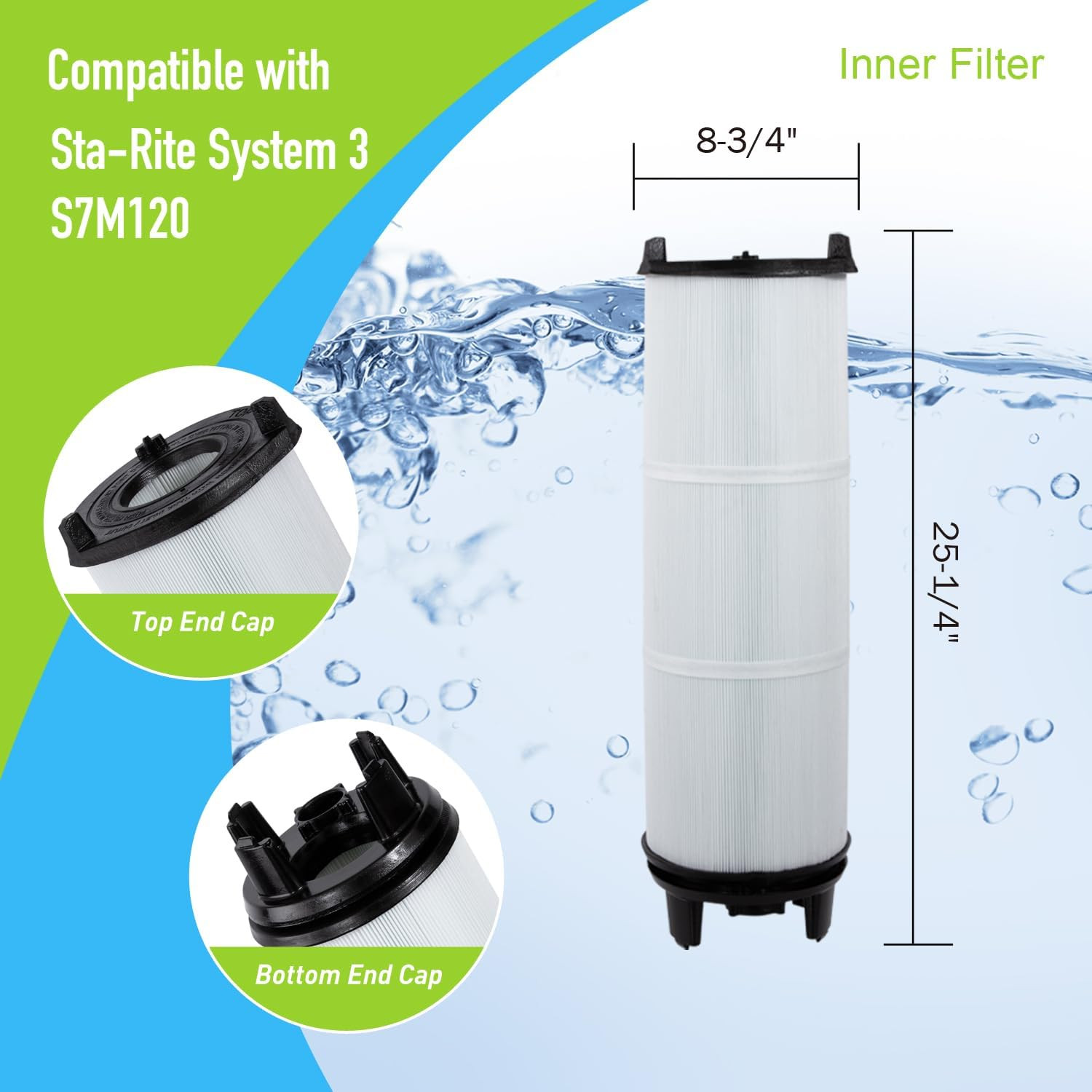 S7M120 Pool Fliter Cartridges Inner and Outer Set Replacement for System 3 S7M12 gallery