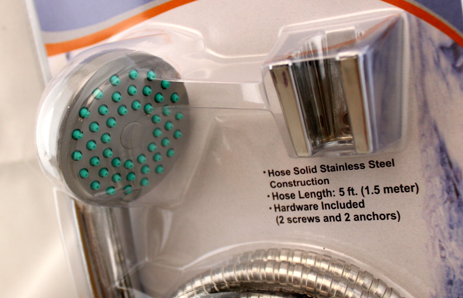 Shower Sprayer with 5 Ft Hose and Mount Chrome Construction Free Shipping gallery