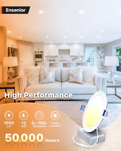 ENSENIOR 6 PACK 6 INCH LED RECESSED LIGHT - ETL & FCC & IC - WHITE gallery