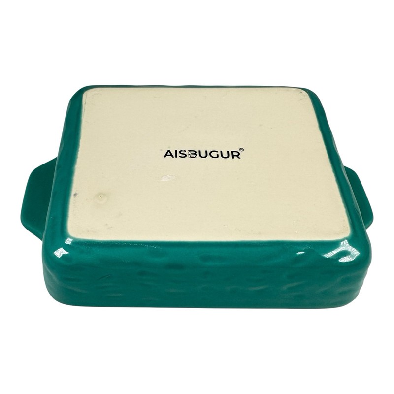 CERAMIC BAKING DISH Ceramic Bakeware AISBUGUR Aqua 6" x 5" x 1.75" gallery