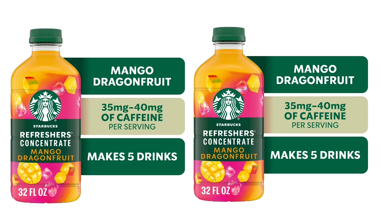 Starbucks Refreshers Concentrate Mango Dragonfruit,Refreshing Drink,32 fl oz. gallery
