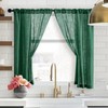 Bathroom Window Curtains, Airy Semi 36"W x 48"L (Pack of 2) Emerald Green gallery
