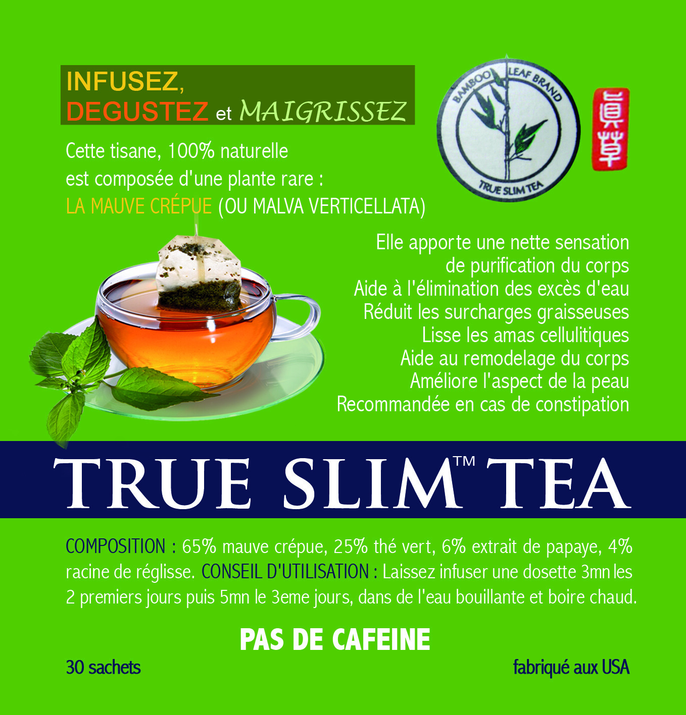 Regular Strength Dieters' II True-Slim Tea - Malva Verticellata (3 packs) gallery