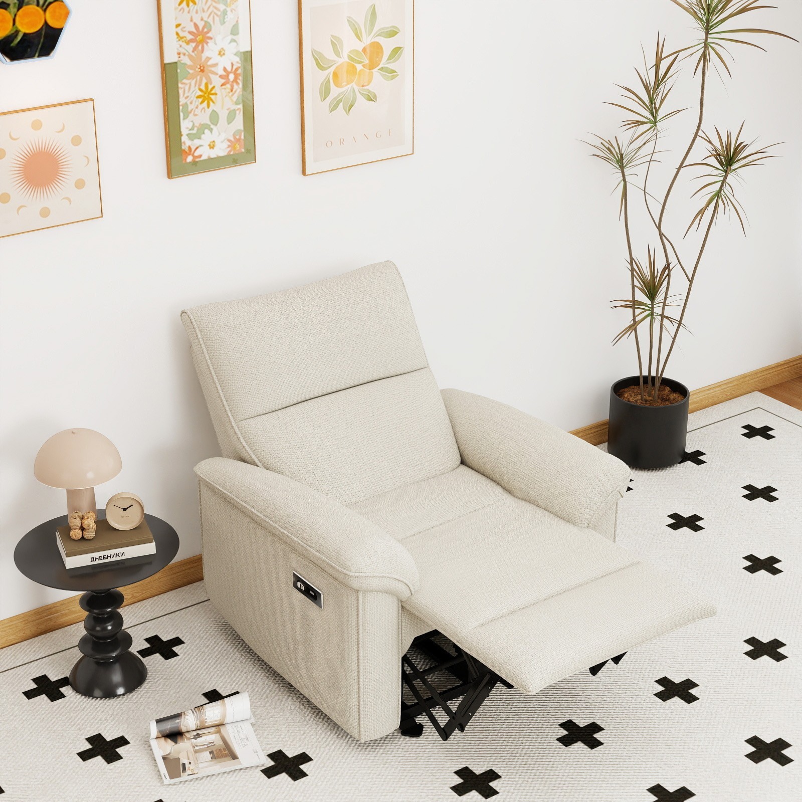 Wall Hugger Power Recliner Chair Electric Reclining Sofa Small Space USB Port RV gallery