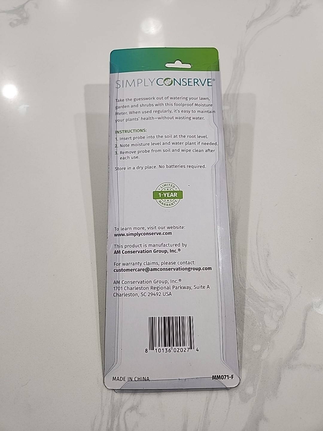 Simply Conserve Moisture Meter Frog Save Water Conservation Garden Lawn NEW gallery