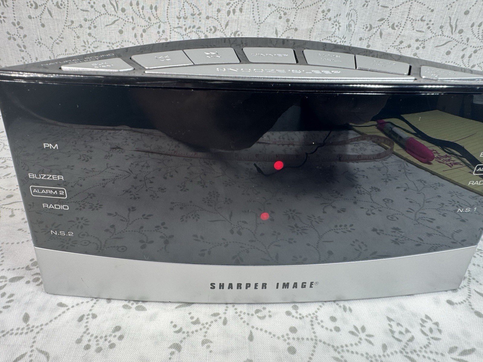 Sharper Image Sound Soother White Noise Alarm Clock Radio W/2 Alarms Works gallery