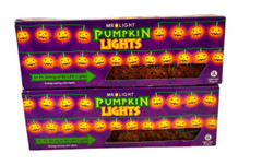 Mr. Light Pumpkin Lights 21 Ft String 60 LED Lights Halloween 1″ x 1″- 2 AVAIL