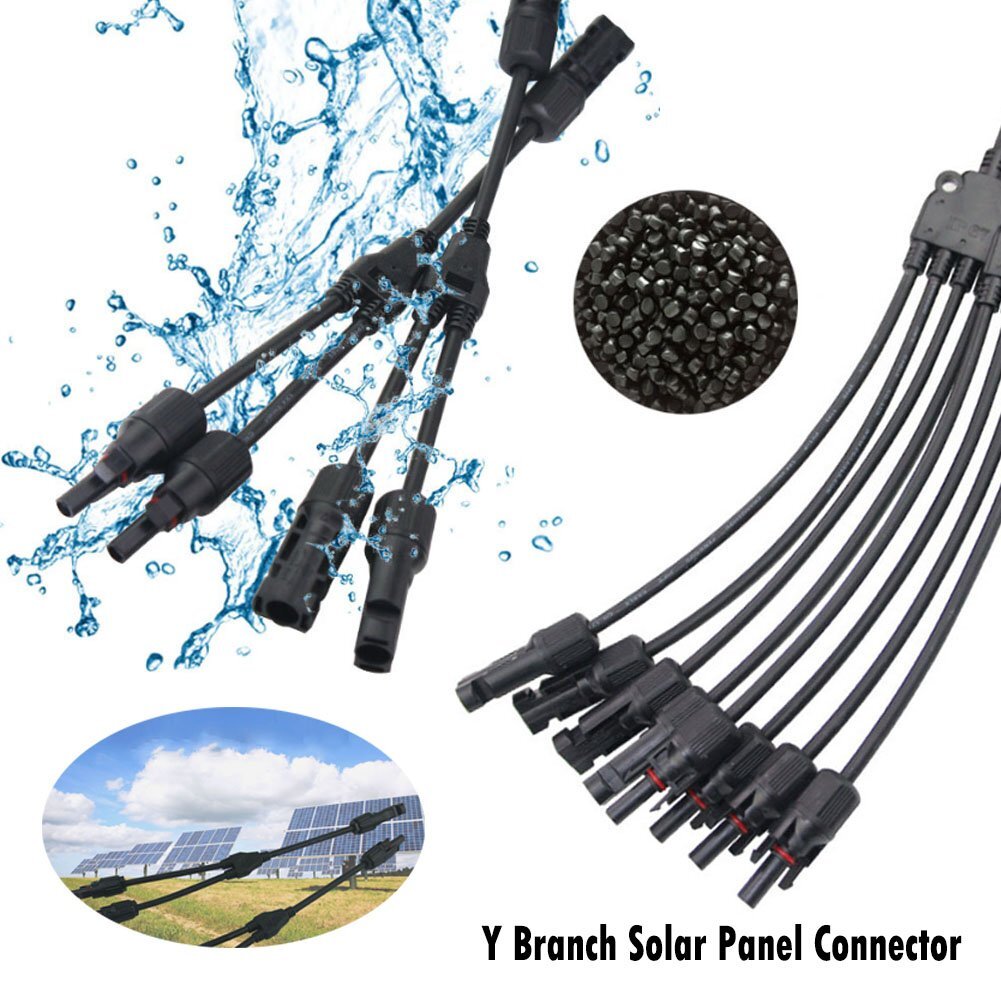 Solar Panel Connector Y Branch Cable Connection Adapter Waterproof Plug Kit M/F gallery