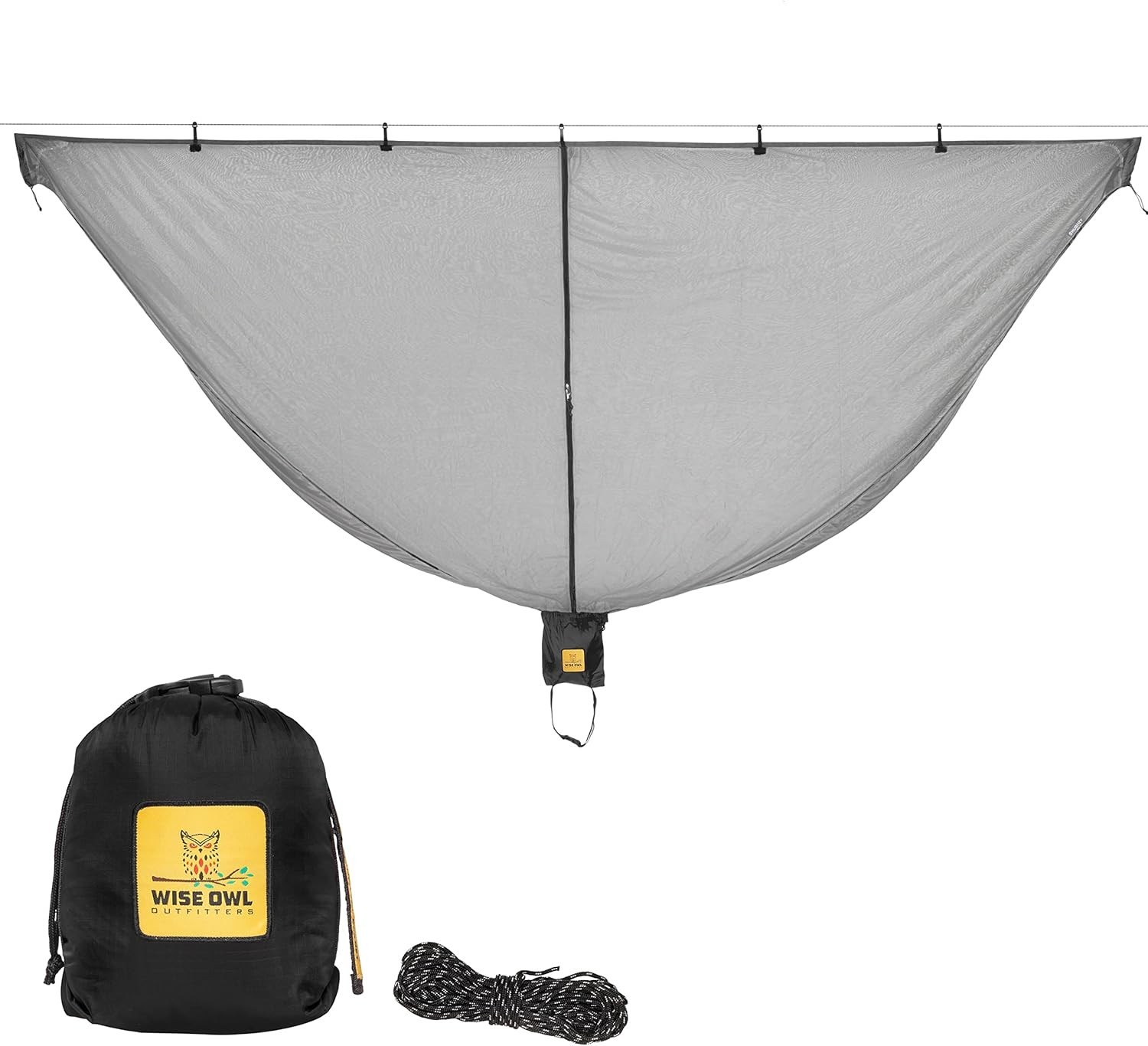 Wise Owl Outfitters Bug / Mosquito Net for Hammock Camping Camp Outdoor Black gallery