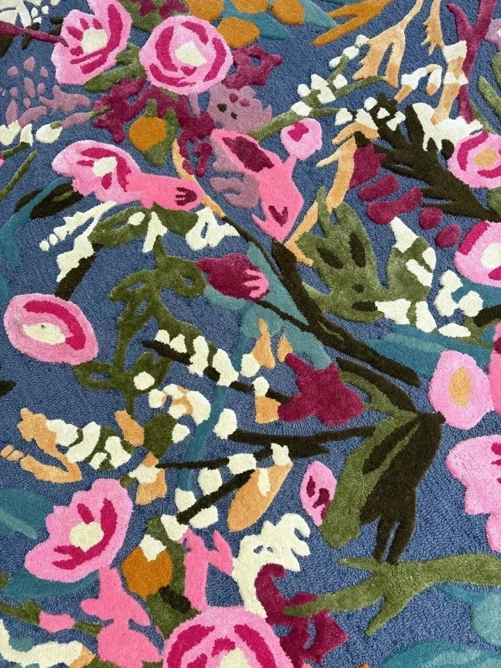 Wildfloral Modern Hand-Tufted 100% Wool Area Rug Carpet 8x10 8x12 gallery