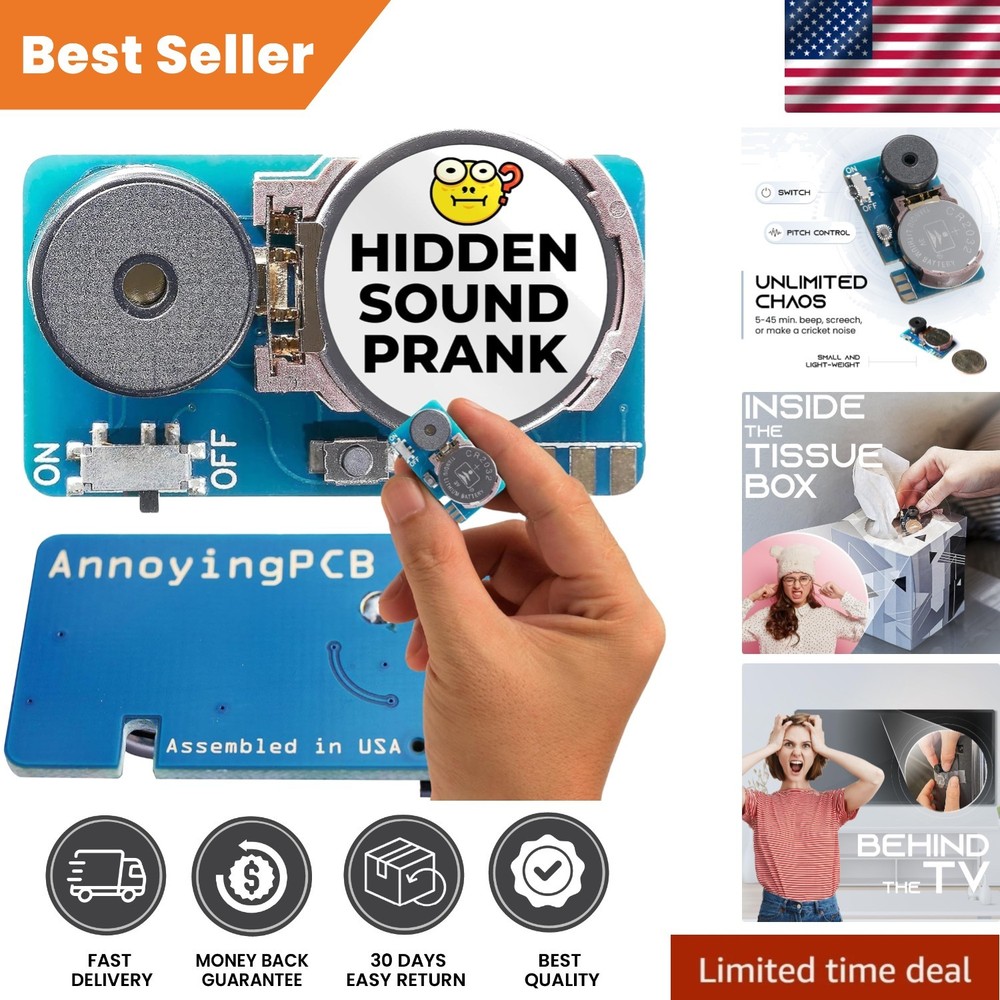 Beeping Prank Device with 3- Battery Life: Perfect April Fools Gag Gift
