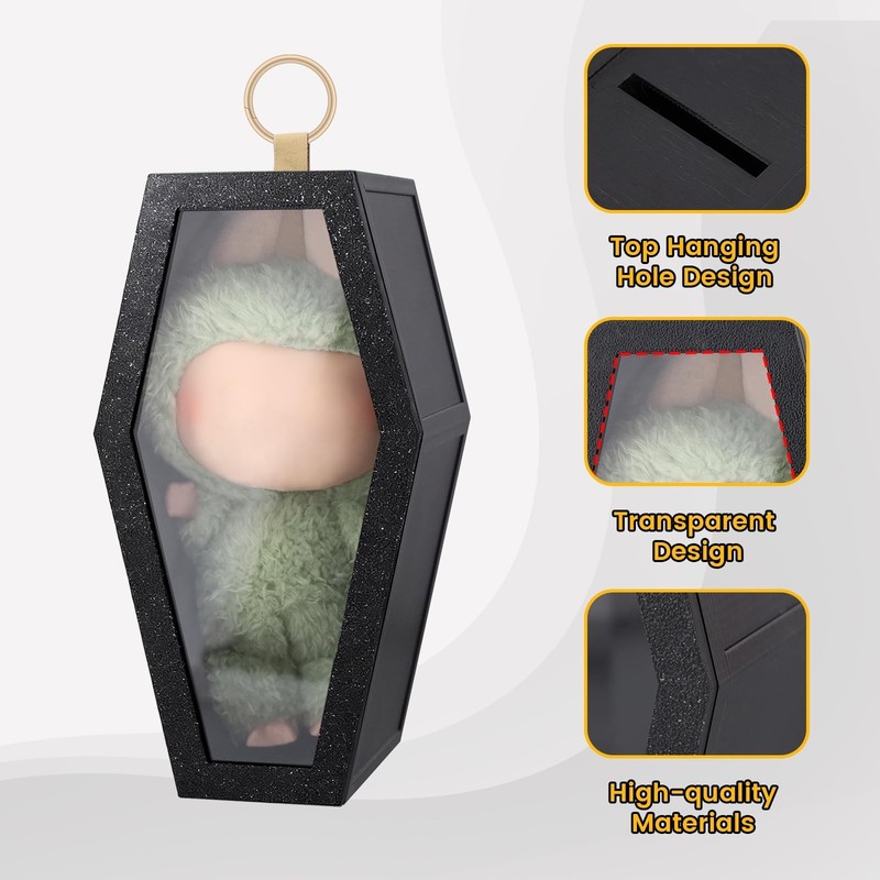 Protective Case, Coffin Shaped Display Case for 17cm Doll with a Clear Acryli... gallery