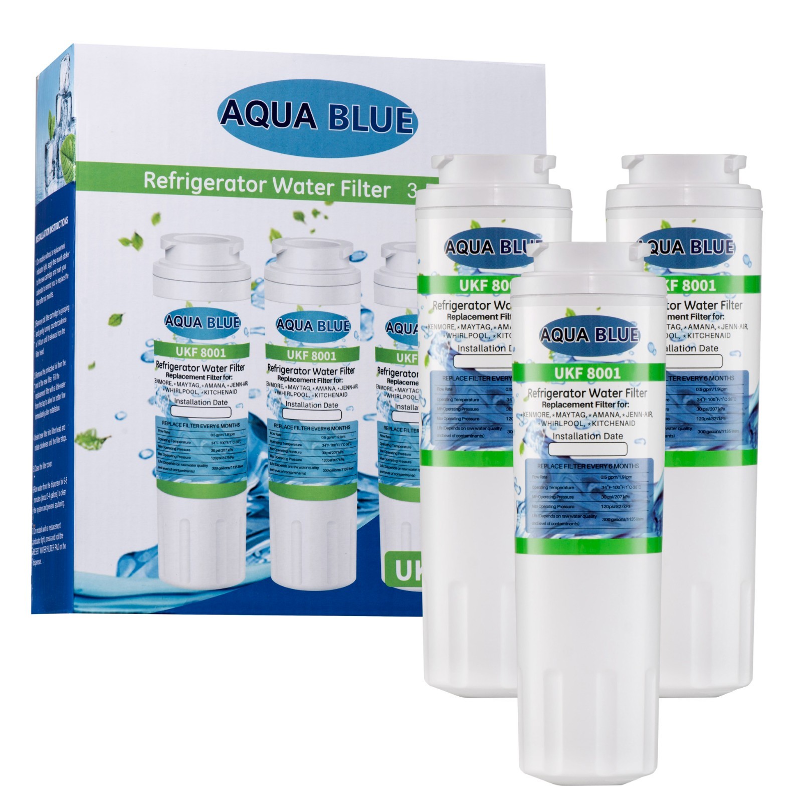 3 Pack Water Filter For Whirlpool WRX735SDHZ03 WRX735SDHZ02 WRX735SDHZ01 gallery