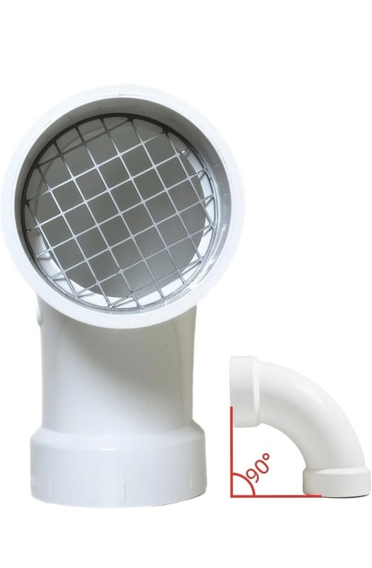 PVC termination vent with stainless steel screen,90°Roof Vent Cap for Furnace 2” gallery