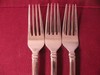 Set Of 3 Dinner Forks Gorham Column 18/8 Glossy Stainless Flatware 7 3/4" gallery